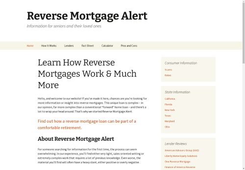 Reverse Mortgage Alert