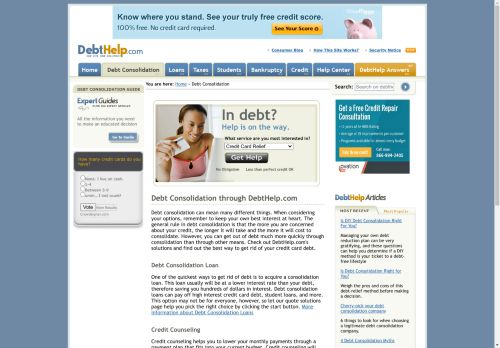 DebtHelp: Debt Consolidation