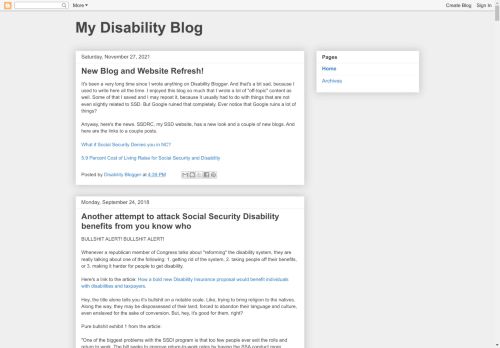My Disability Blog