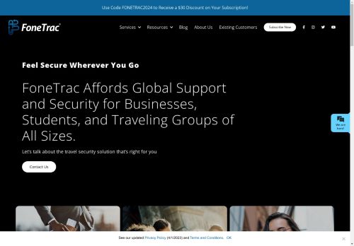 FoneTrac | Mobile application for Travel Security