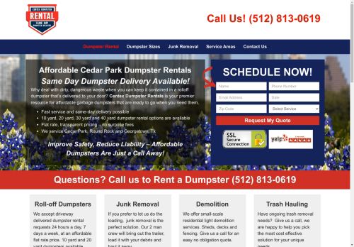 Centex Dumpster Rental & Junk Removal Company