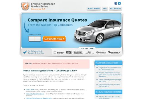 Free Car Insurance Quotes Online 
