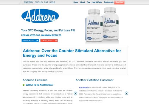 Addrena Reviews and Side Effects | Over The Counter Adderall Alternative