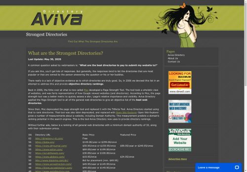 Aviva Directory: Strongest Directories