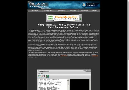 Blaze Media Pro: Compress Video
