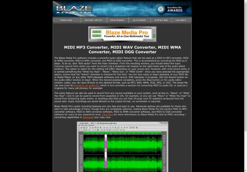 Blaze Media Pro: MIDI Converter