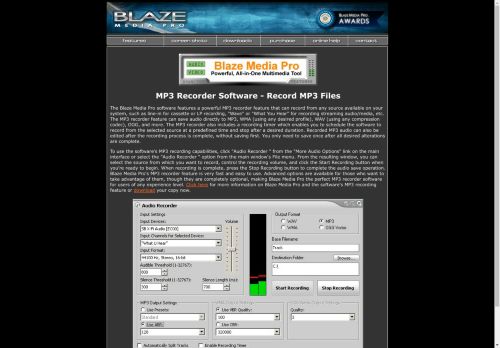 Blaze Media Pro: MP3 Recorder