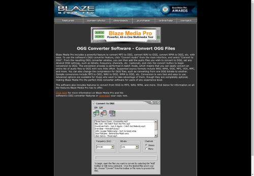 Blaze Media Pro: OGG Converter