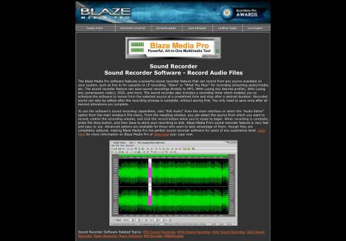 Blaze Media Pro: Sound Recorder