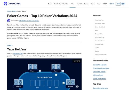 CardsChat.com: Poker Games