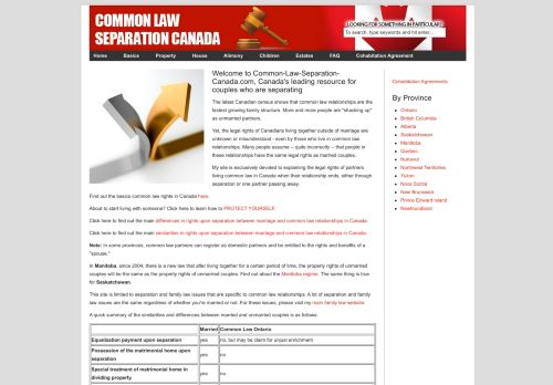 Common Law Separation Canada