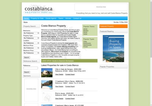 Costa Blanca Property Portal