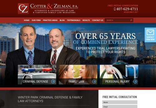 Cotter & Zelman, P.A. | Personal Injury, Criminal Defense and Family Law Attorneys in Winter Park FL