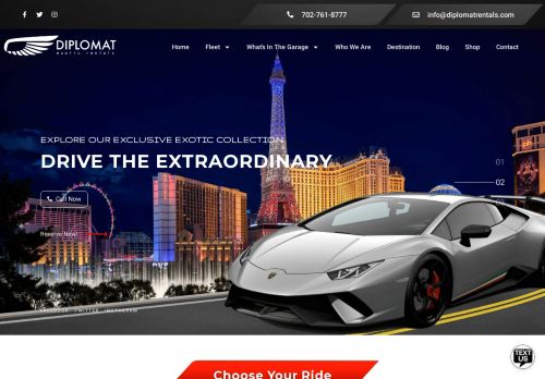 Diplomat Rentals | Luxury and Exotic Car Rentals in Las Vegas NV