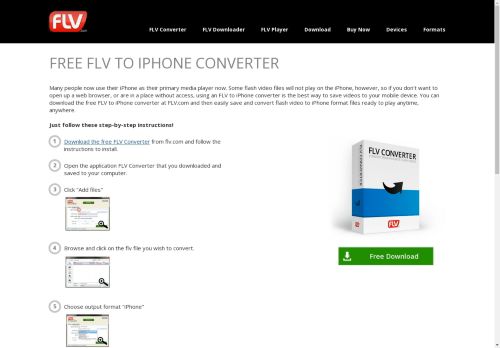 FLV.com: FLV to iPhone Converter