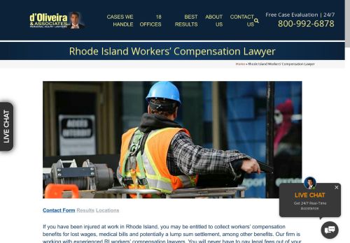 d'Oliveira & Associates | Rhode Island and Mass Workers' Compensation Lawyer