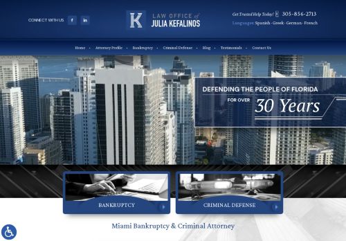 The Law Office of Julia Kefalinos, Attorney, P.A. | Bankruptcy Attorney in Miami FL