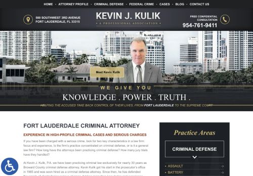 Kevin J. Kulik, P.A. | Criminal defence attorney in Fort Lauderdale FL