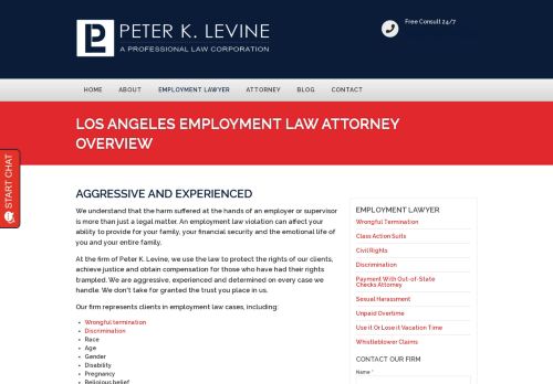 Peter K. Levine: Employment Lawyer Los Angeles