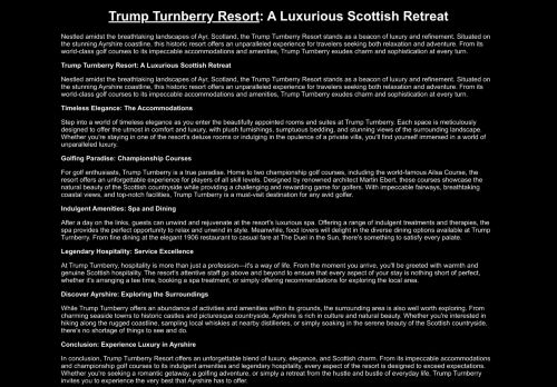 Turnberry Resort