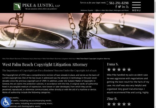 Pike & Lustig, LLP | Copyright Litigation Attorneys in West Palm Beach FL