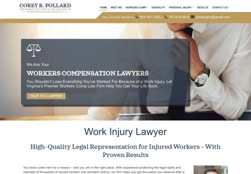 Corey Pollard Law | Worker Compensation Attorney in Virginia