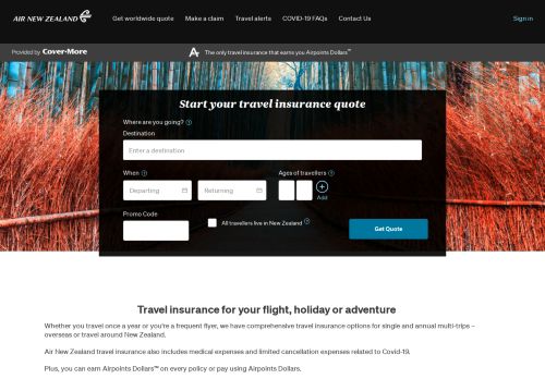Air New Zealand Travel Insurance