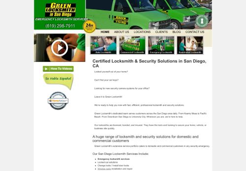 Green Locksmith | Expert Mobile Locksmith & Security Services in San Diego CA