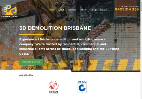 3D Demolition in Brisbane Australia
