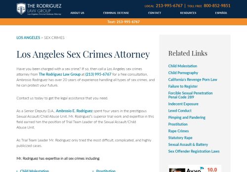 Experienced Sex Crime Defense Attorney in Los Angeles CA