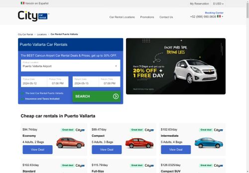 Puerto Vallarta Car Rental at the Best Price | Rent a Car in Puerto Vallarta