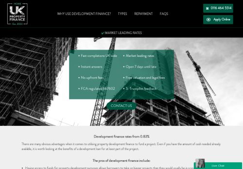 Development Finance | Property development financing in the UK