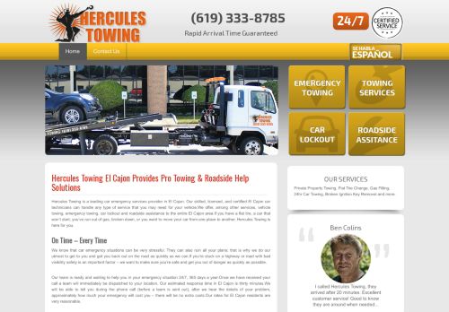 Hercules Towing | 24hr Towing & Roadside Help in El Cajon CA