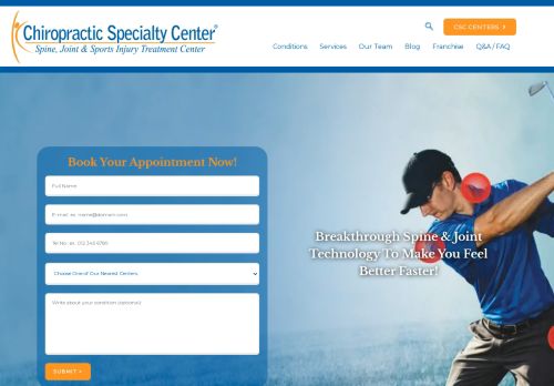 Chiropractic Specialty Centers | Chiropractic, Physiotherapy & Rehabilitation for Spine & Joint