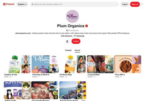 Plum Organics Pinterest