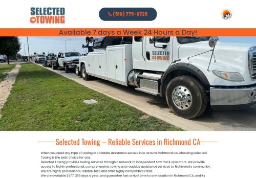 Selected Towing | Reliable towing services in Richmond, CA