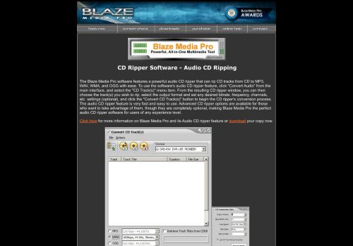 Blaze Media Pro: CD Ripper