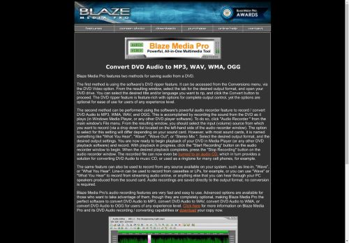 Blaze Media Pro: DVD Audio Converter