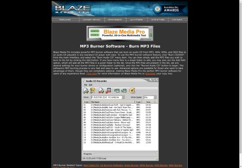 Blaze Media Pro: MP3 Burner