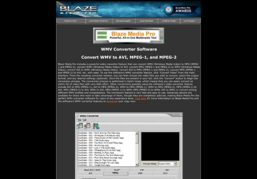 Blaze Media Pro: WMV Converter 