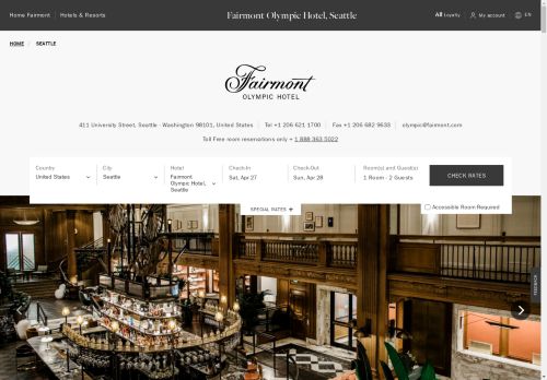 The Fairmont Olympic Hotel in Seattle