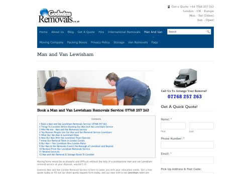 Goldwins Removals | A man with a van in Lewisham