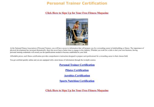 New Frame Association Of Personal Trainers