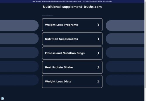 Nutritional Supplement Truths
