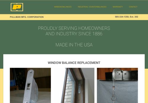 Pullman Mfg. Corporation | Window Balance Replacement