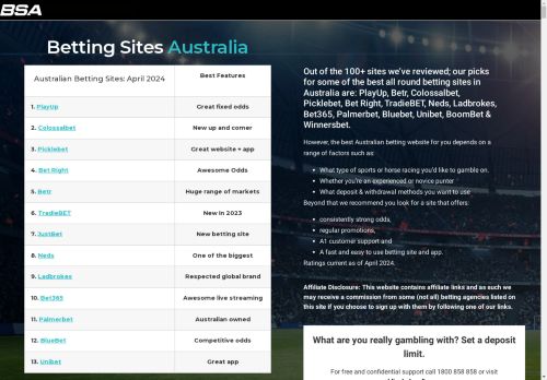 Betting Sites Australia