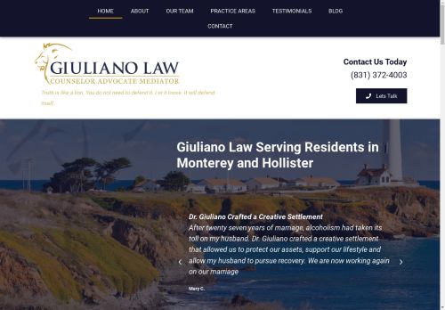Giuliano Law | Divorce Lawyer Monterey and Hollister | Criminal Defense Lawyer in Monterey CA | 