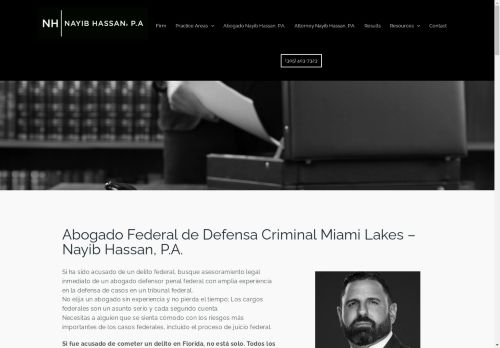 Abogado Federal de Defensa Criminal Miami Lakes – Nayib Hassan, P.A.