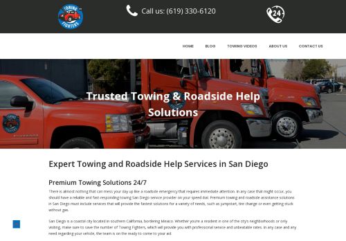 24hr Towing & Roadside Assistance Solutions in San Diego, CA