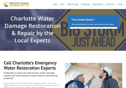 24/7 Water Damage restoration in Charlotte NC
